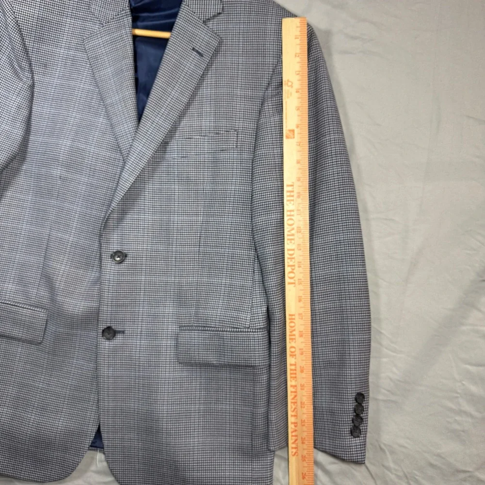 Brooks Brothers 346 Madison Fit Blazer Mens 40R Gray Glend Plaid 100% Wool
